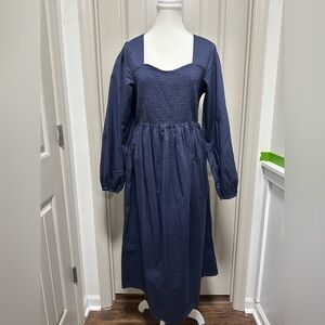 Old Navy Navy Blue Textured Top